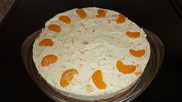 Frischkäsetorte mit Mandarinen von sandrag123 Frischkäsetorte mit Mandarinen von sandrag123