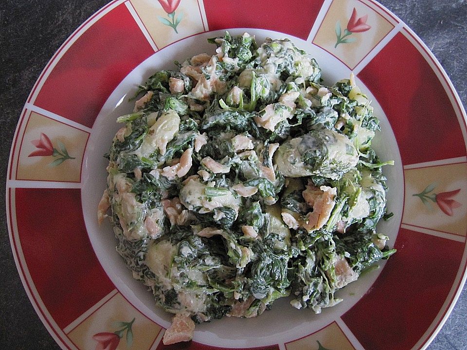 Schneller Spinat Lachs Topf Mit Gnocchi Von Meerjungfrau Chefkoch