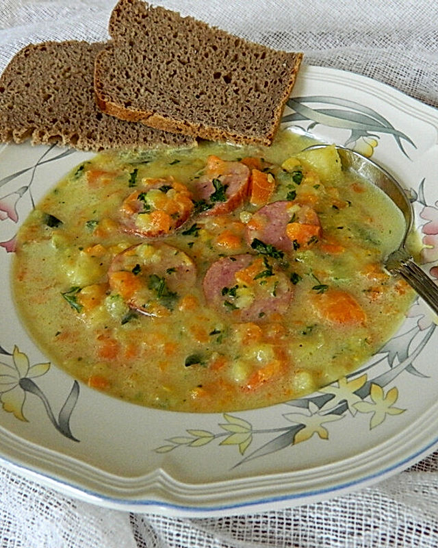 Karotten - Zucchinisuppe mit Curry