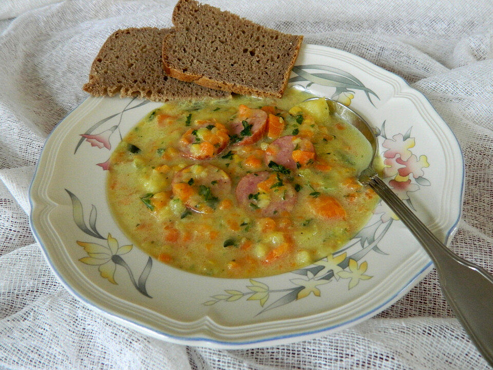 Karotten - Zucchinisuppe mit Curry| Chefkoch