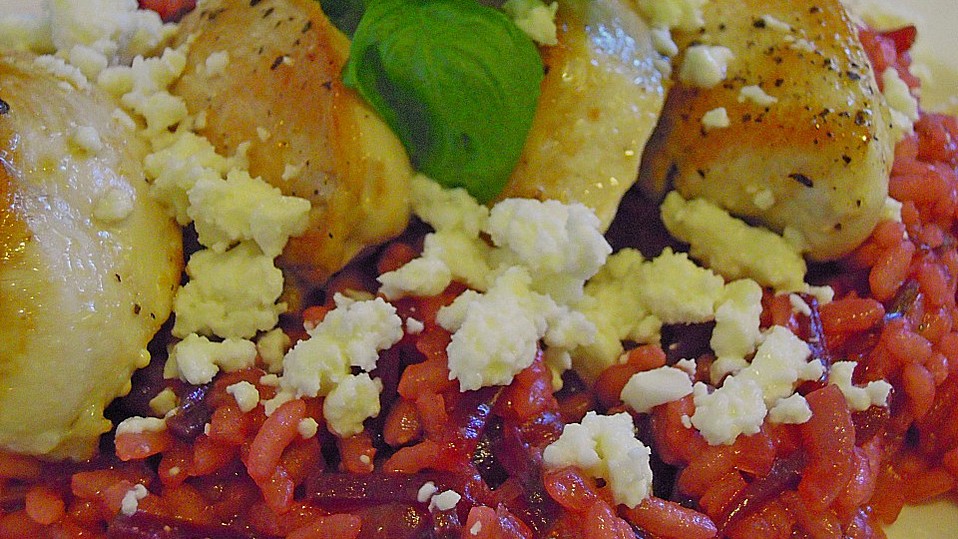Rote Bete - Risotto mit Fetakäse