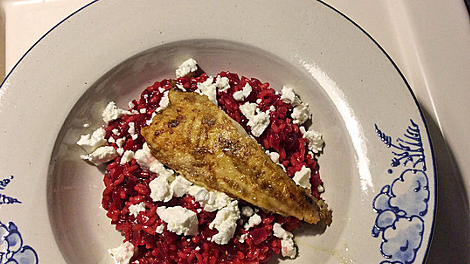 Rote Bete - Risotto mit Fetakäse