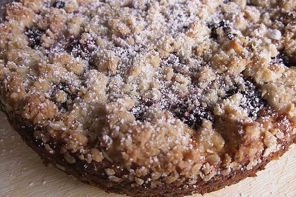 Brombeer - Quarkkuchen mit Sesamstreuseln