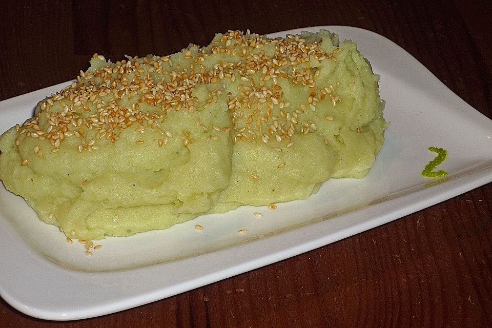 Kartoffelpüree mit Wasabi & Sesam