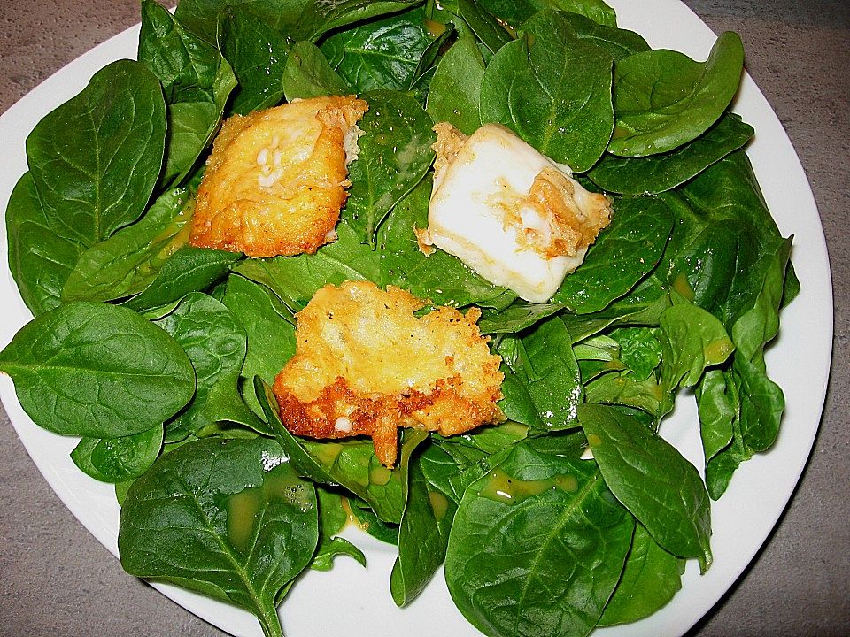 Spinat - Salat mit gebratenem Ziegenkäse von babse| Chefkoch