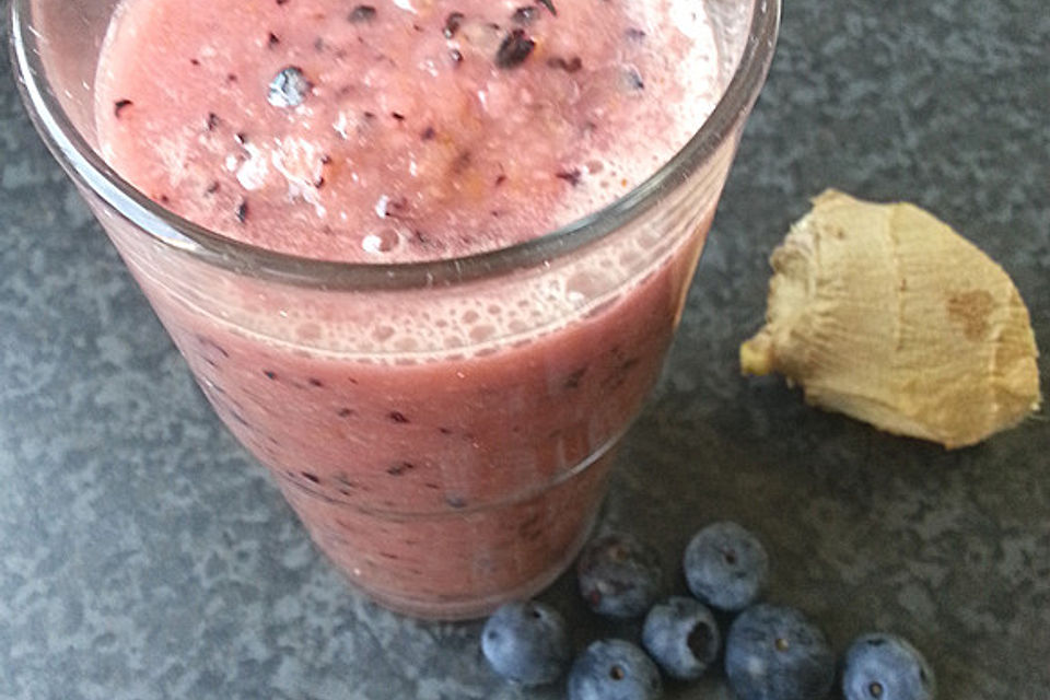 Blaubeer - Kiwi - Ingwer Smoothie