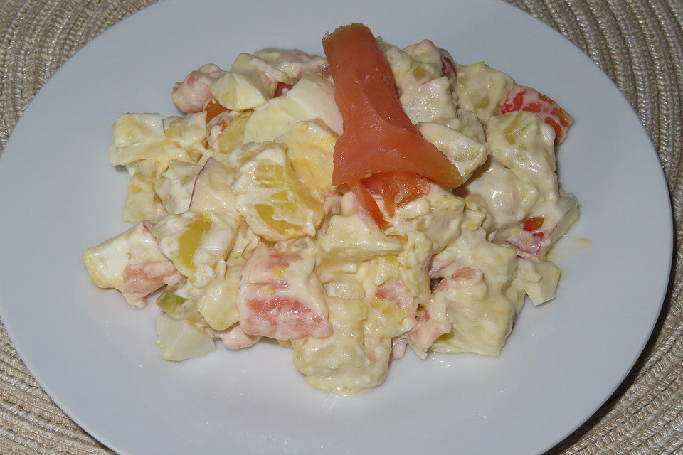 Schneller Lachs - Salat