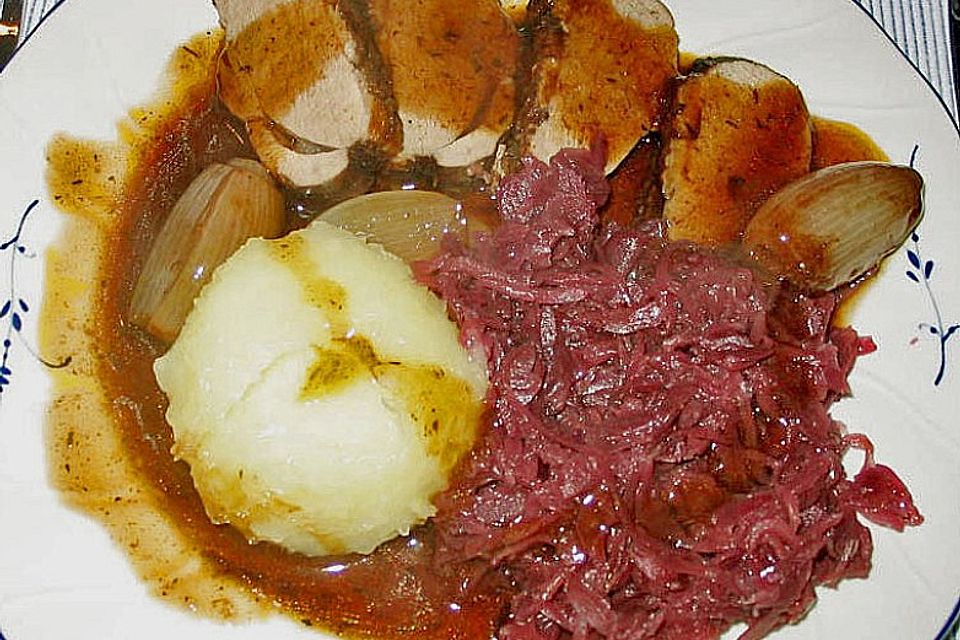 Entenbrust in Rotweinsoße