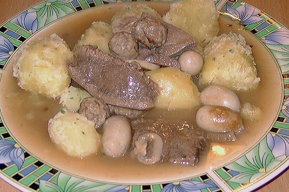 Rinderzunge mit Champignon - Madeirasoße