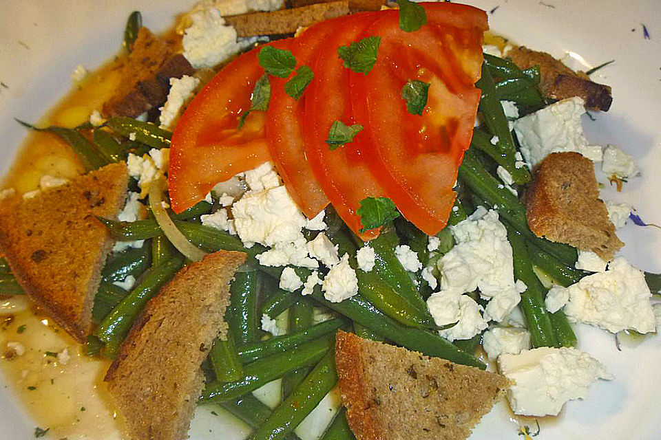 Grüne Bohnen - Feta - Salat