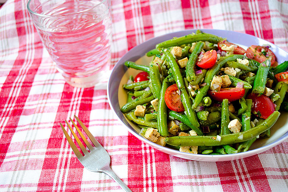 Grüne Bohnen - Feta - Salat