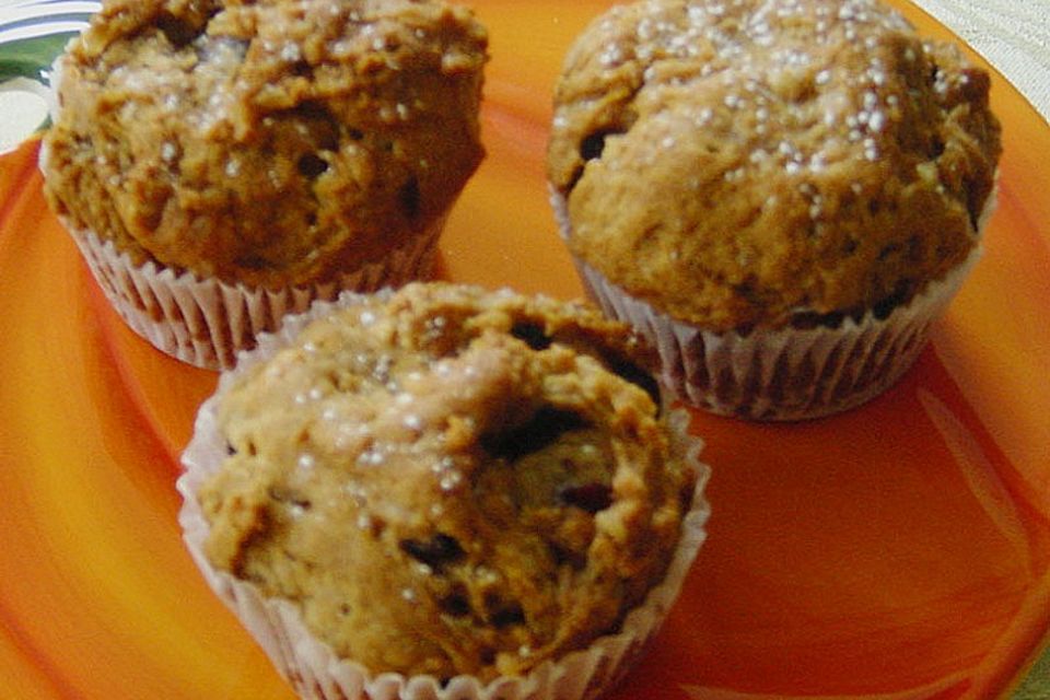 Apfel - Muffins mit  Rosinen