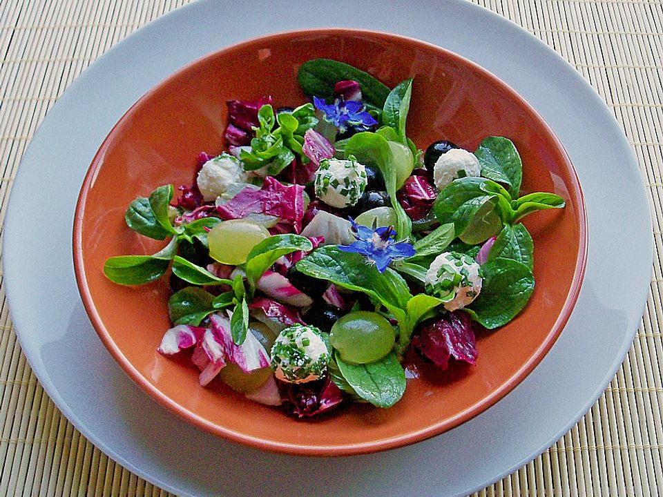 Traubensalat mit Frischkäsebällchen von angi25| Chefkoch
