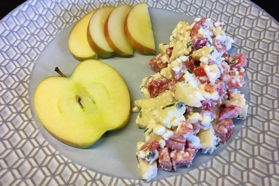 Hüttenkäse - Apfel - Salat