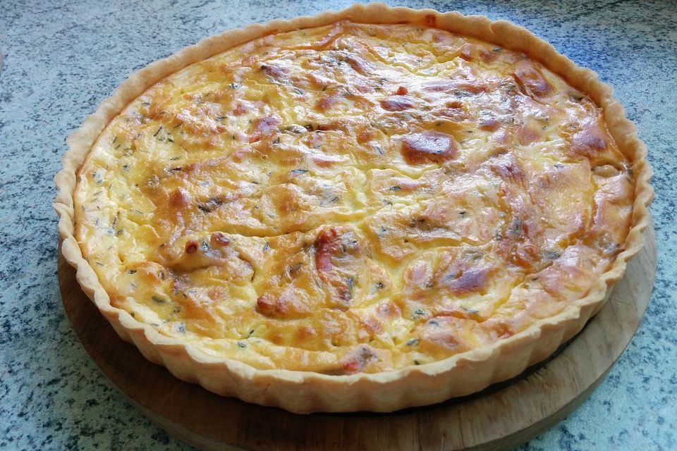 Quiche mit Meeresfrüchten und Lachs