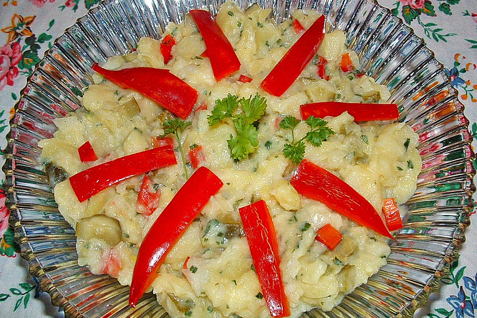 Leichter Kartoffelsalat mit Paprika