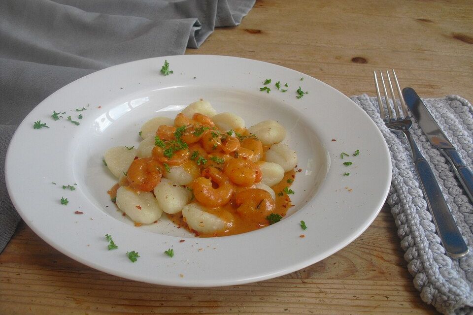 1A Gnocchi mit Scampi