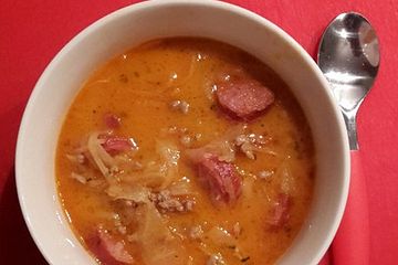 Herzhafte Hack Sauerkraut Suppe Von Fine1 Chefkoch