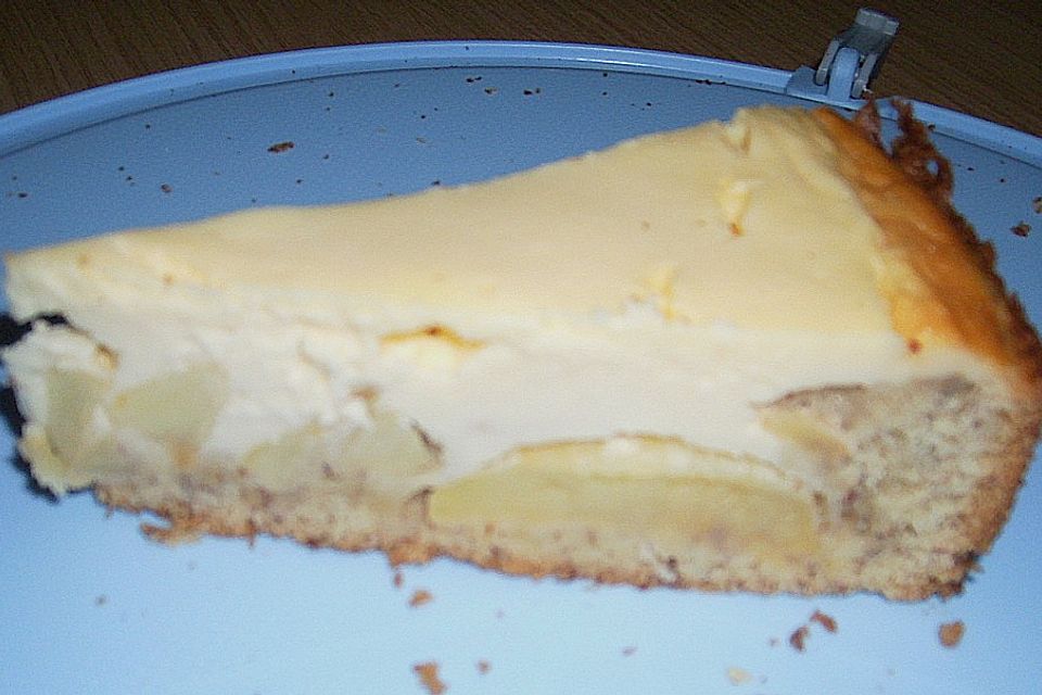 Apfel-Vanillekuchen mit Crème fraîche