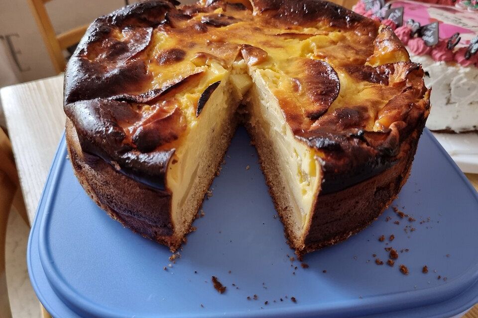 Apfel-Vanillekuchen mit Crème fraîche