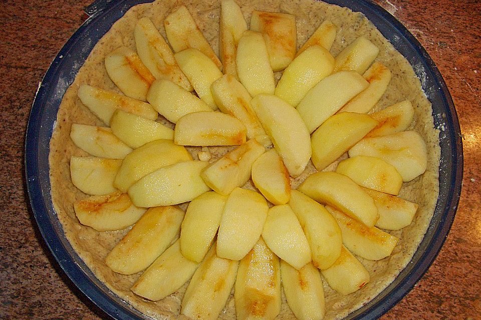 Apfel-Vanillekuchen mit Crème fraîche