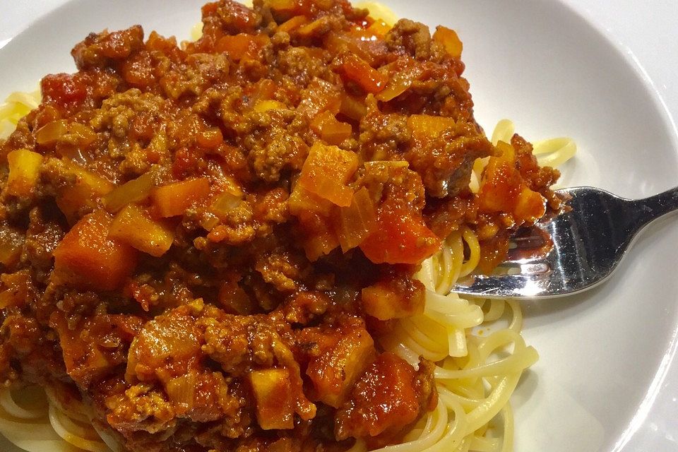 Spaghetti mit Sauce Bolognese