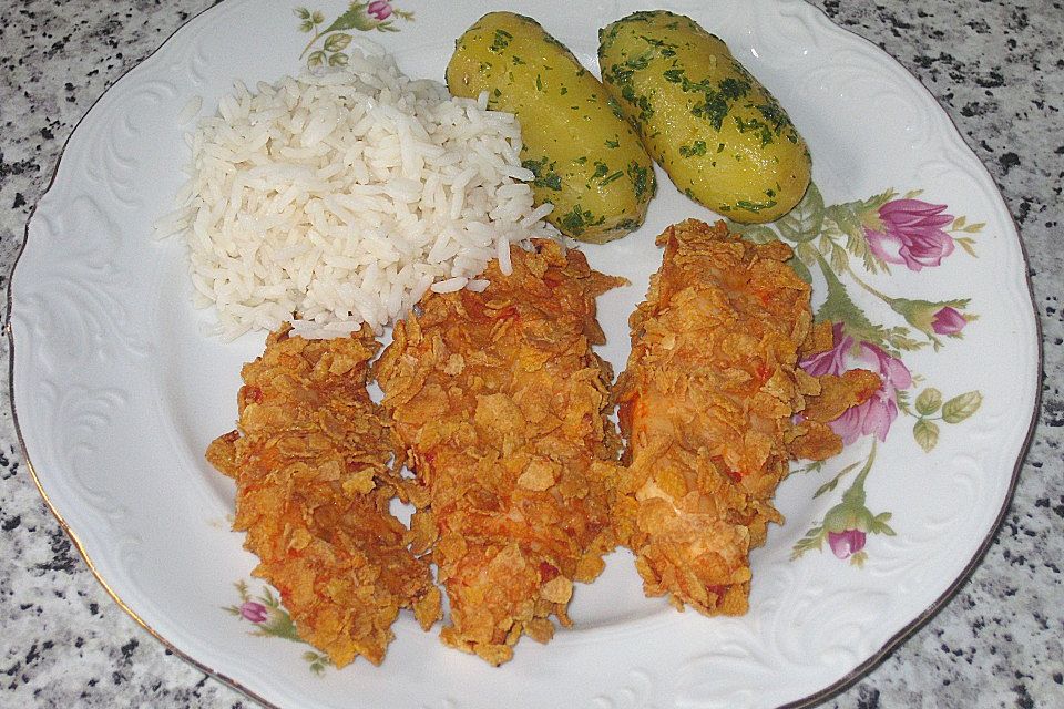 Knusperschnitzel mit Salat