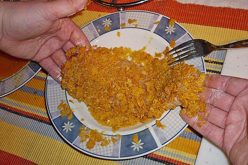 Knusperschnitzel mit Salat