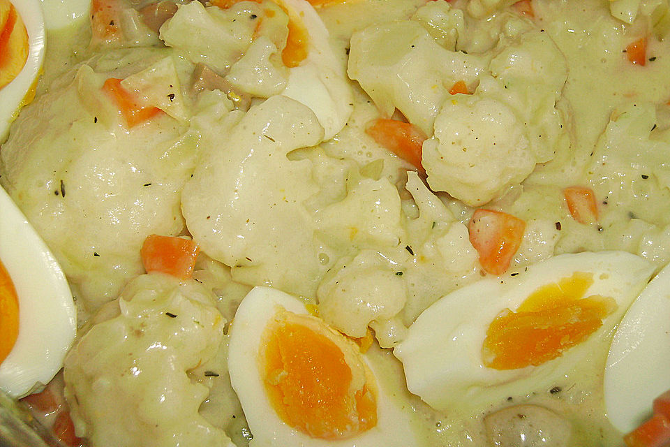 Eier - Blumenkohl - Ragout