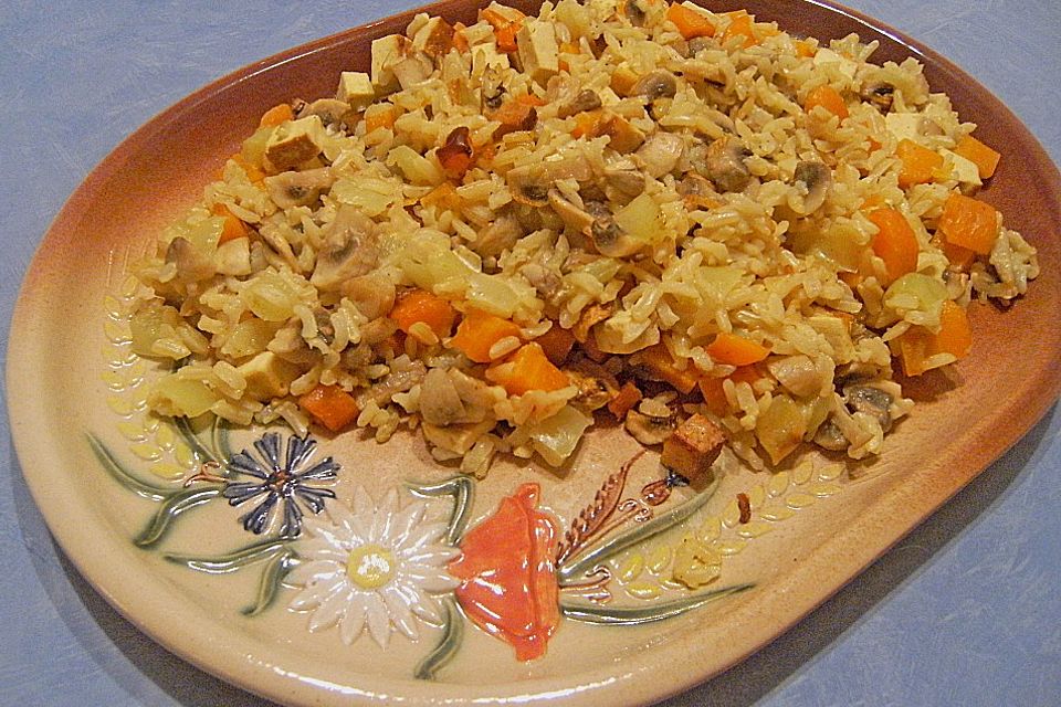 Reisauflauf mit Tofu