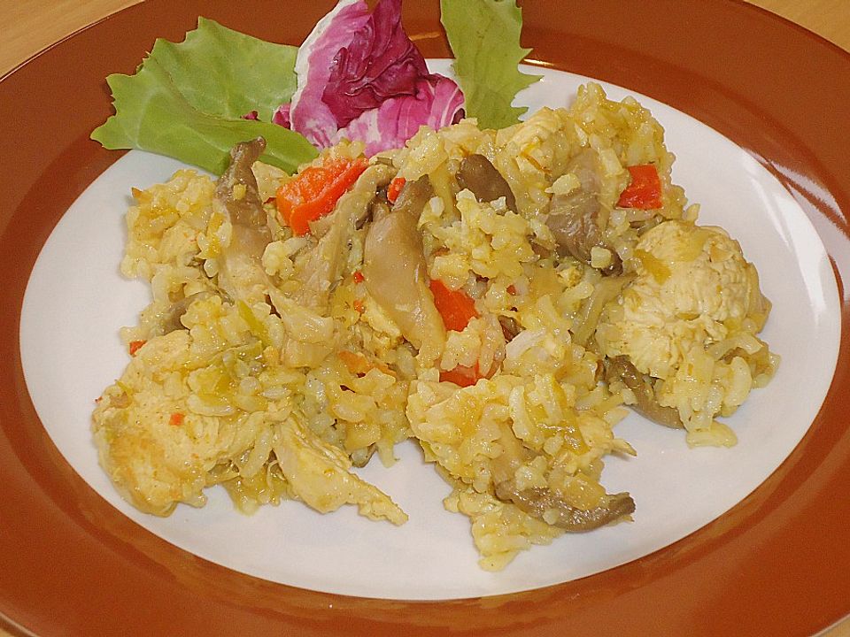 Exotische Reispfanne mit Putenbrust und Austernpilzen von 001andrea62 ...