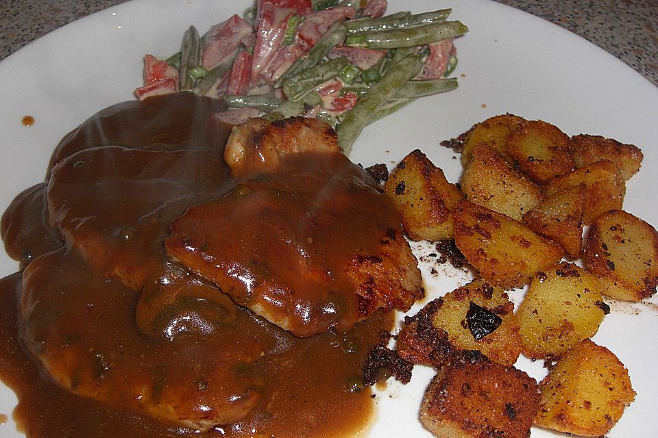 Schweinebraten in  Biersoße