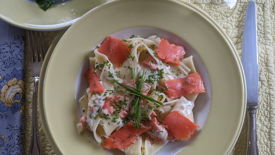 Nudeln mit Räucherlachs von sramaravilla