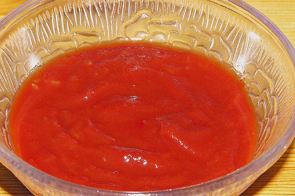 Tomatenketchup mit Zwiebeln