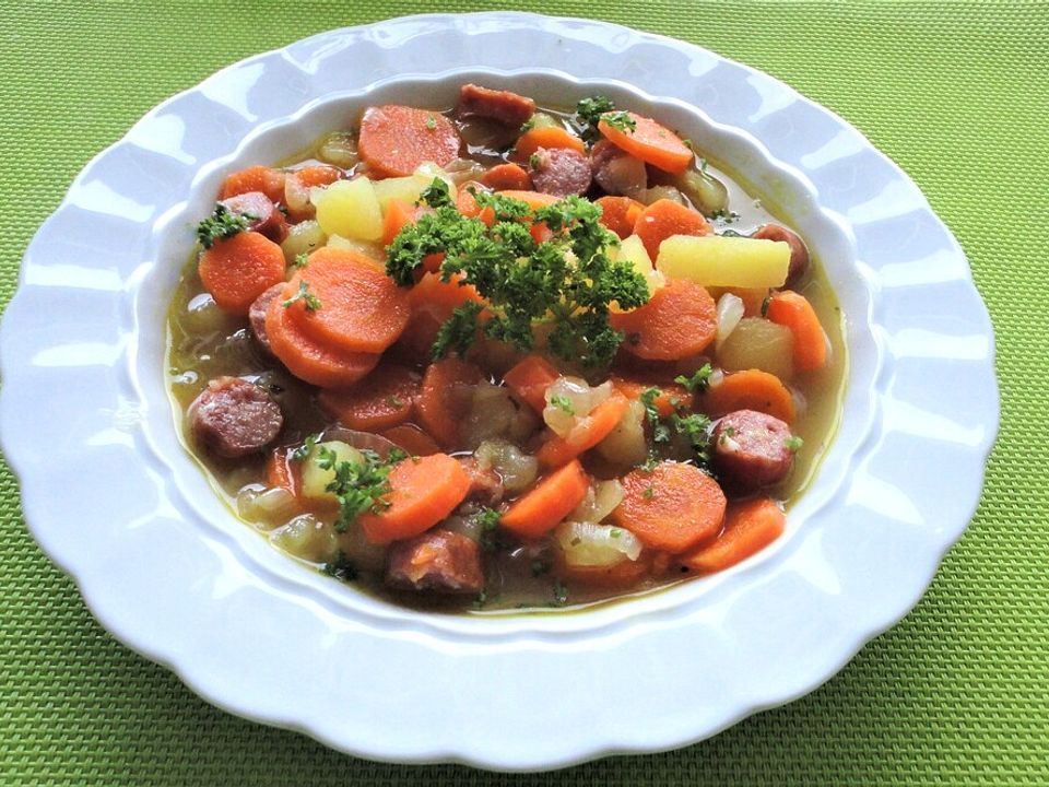 Möhreneintopf mit Mettenden von heidi291177| Chefkoch