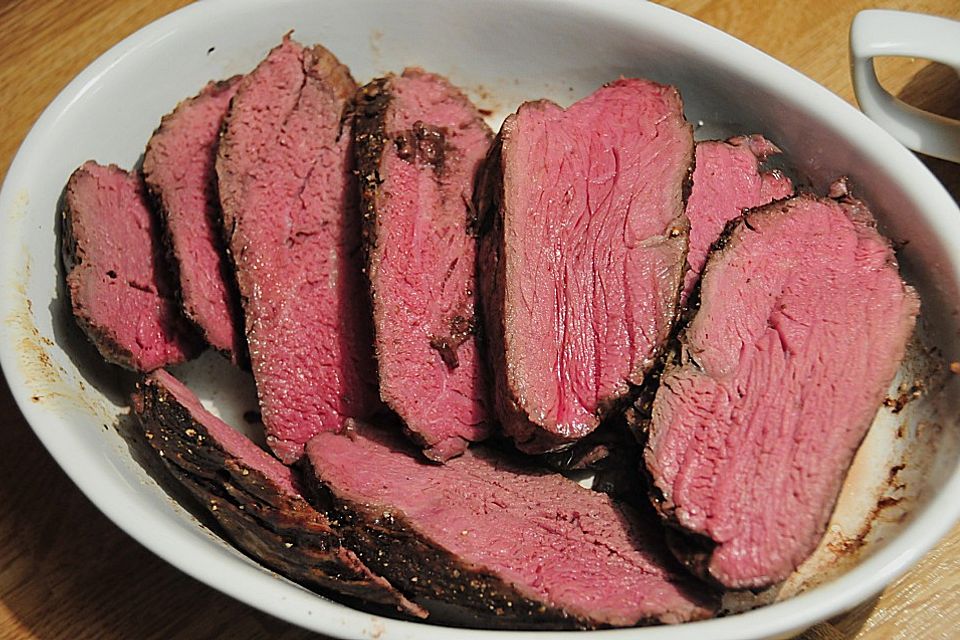 Chateaubriand mit Speckbohnen, Macaire-Kartoffeln und Sauce Béarnaise