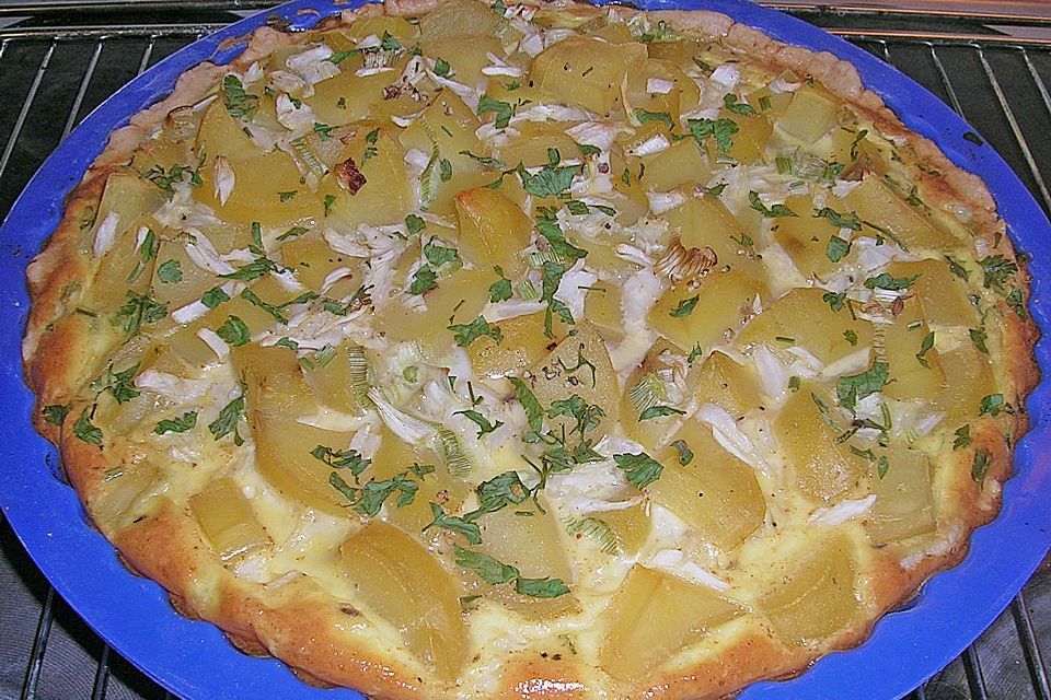 Quiche von Sauerkraut und Erdäpfeln