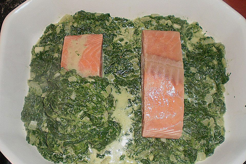 Lachs - Spinat - Gratin