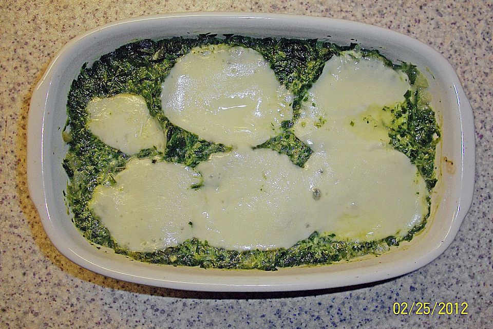 Lachs - Spinat - Gratin