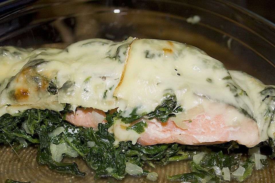 Lachs - Spinat - Gratin