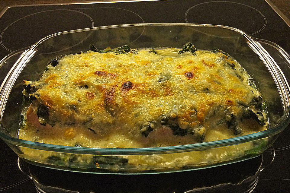 Lachs - Spinat - Gratin