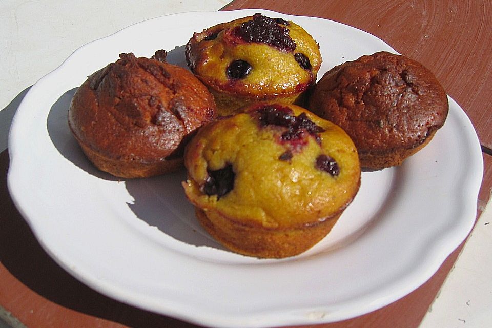 Kürbis - Muffins mit Rote  Bete - Konfitüre