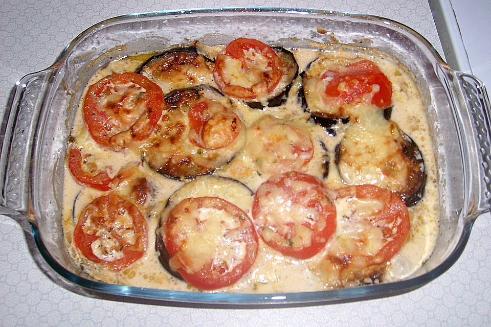 Auberginen - Tomaten - Gratin