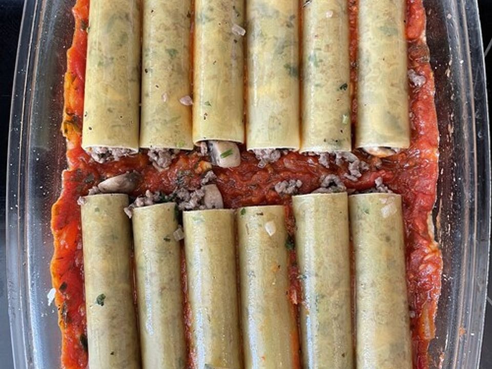 Überbackene Cannelloni mit Hackfleisch und Béchamelsoße von Callista ...