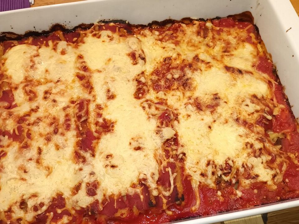 Überbackene Cannelloni mit Hackfleisch und Béchamelsoße von Callista ...