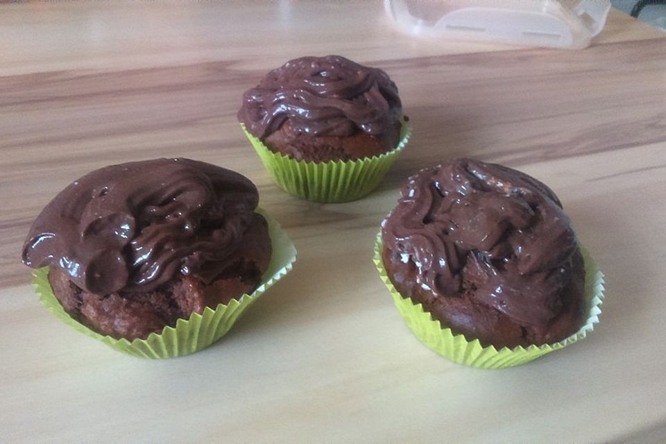 'low fat' Schoko Cupcakes mit leichtem Minzfrosting