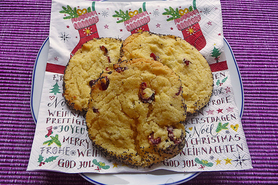 Cranberry  - Mohn - Cookies