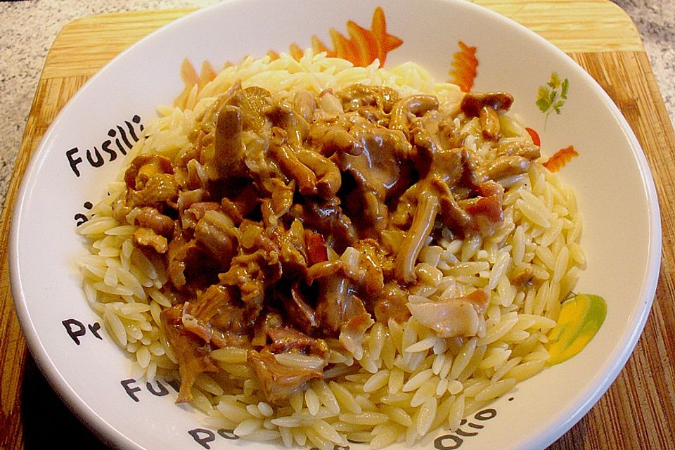 Pasta mit Pilz - Sahne - Sauce