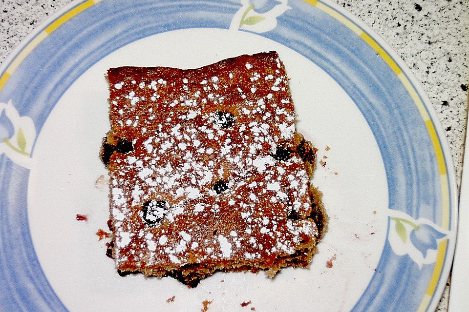 Schokoladenboden für Obstkuchen vom Blech