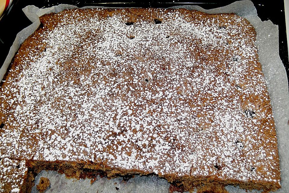 Schokoladenboden für Obstkuchen vom Blech